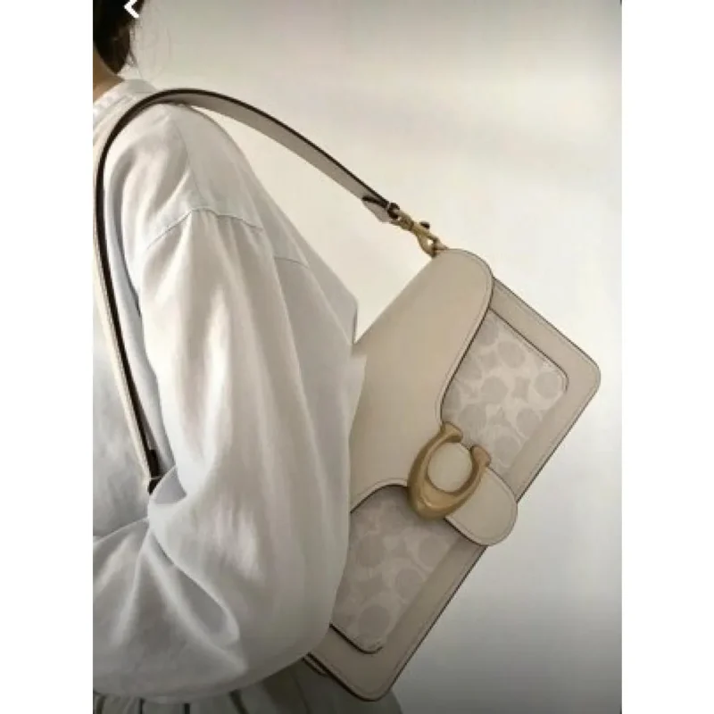 Stylish Coach Tabby Bag White Parquet With Og Box & Dust Bag For Women (FT615)