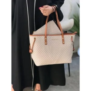 Trendy Michael Kors Handbag Jet Set Beige With Wallet For Women (CSO1427)