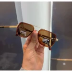 Premium Mont Blanc Sunglasses Gold Brown Luxury (SUP109)