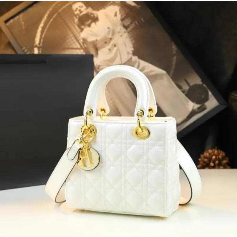 Stylish Christian Dior Leather Handbag With Og Box & Dust Bag For Women (SZ801)