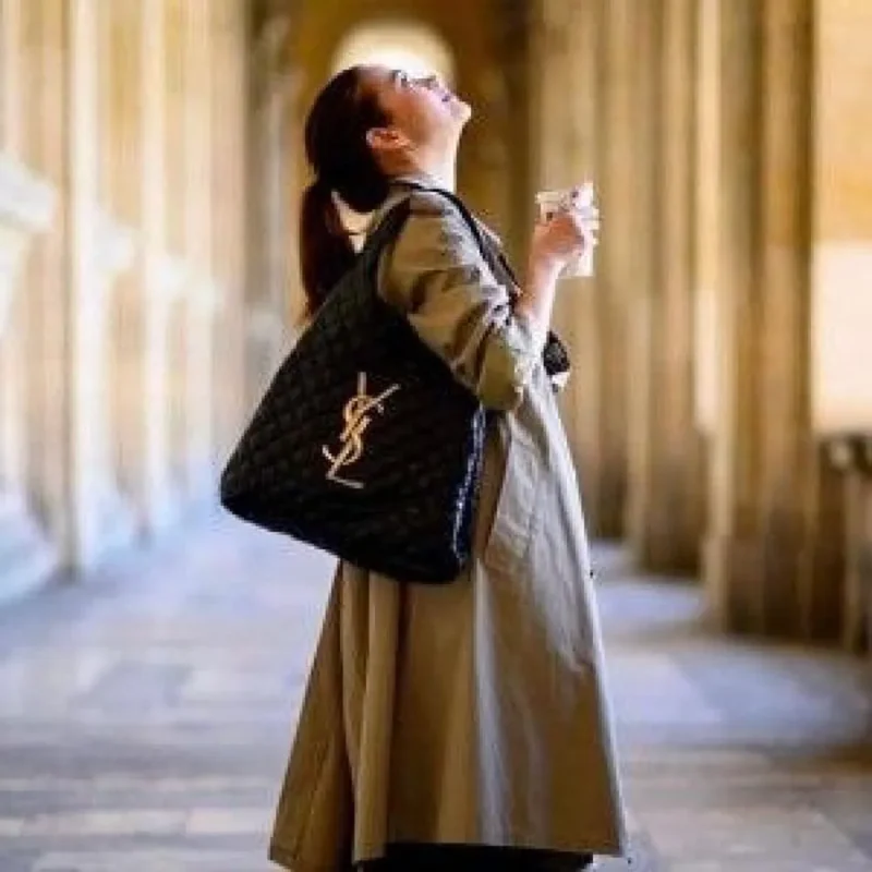 Trendy YSL Saint Laurent Satchel Bag Black For Women (FT932)