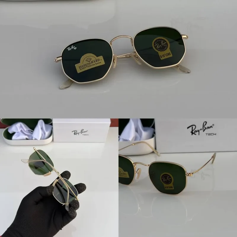 Stylish Rayban Sunglasses Golden Green (CSO1731)