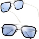 Square Sunglasses Silver Frame
