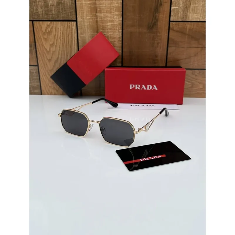 Stylish Prada Sunglasses Gold Black (CSO1713)