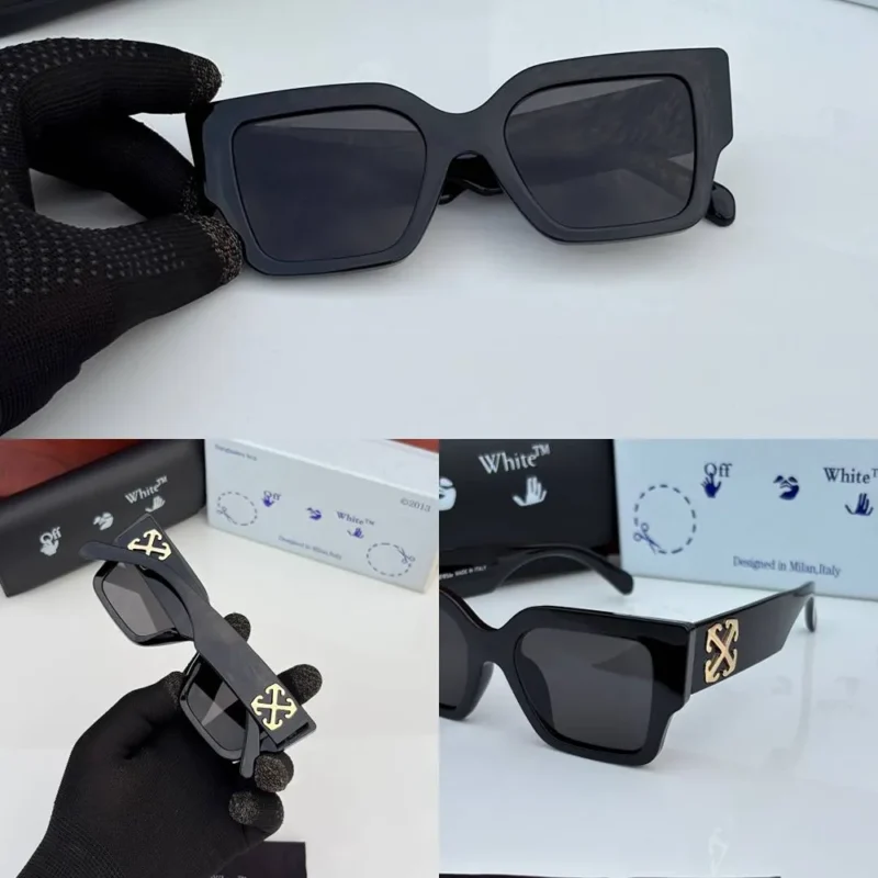 Stylish Off White Sunglasses Full Black (CSO1739)