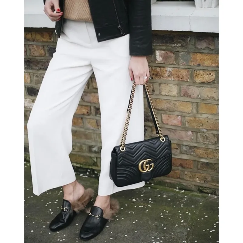 Premium Gucci Gg Marmont Shoulder Bag Matelasse With Og Box Dust Bag For Women (TB82)