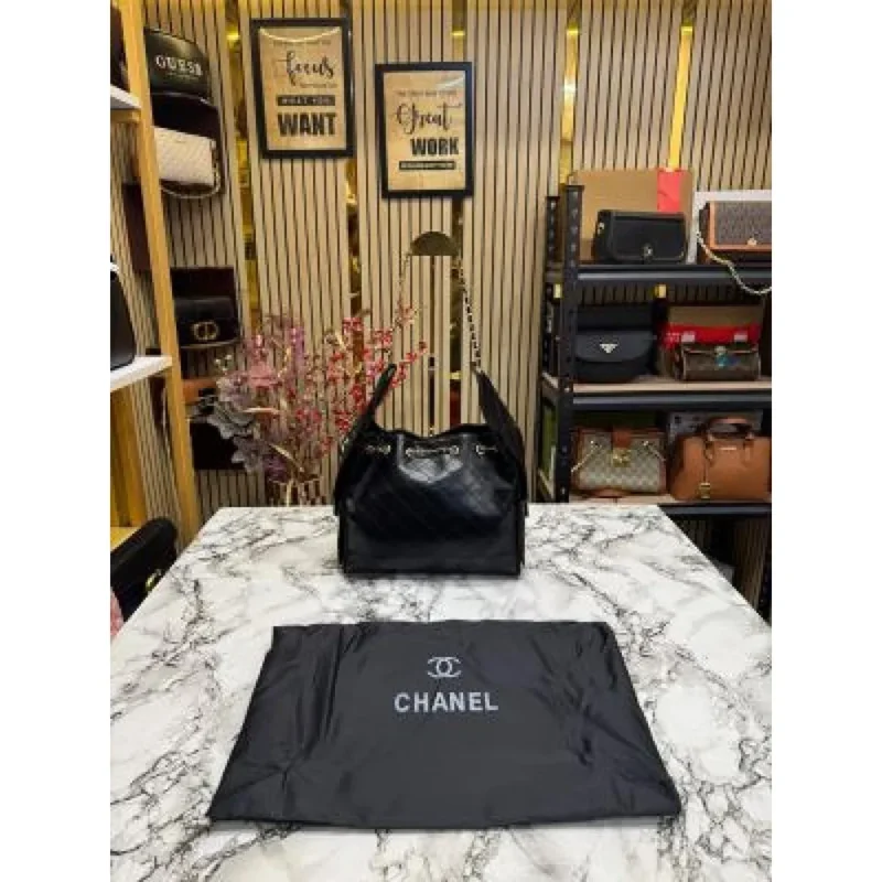 Trendy Chanel Handbag With Gold Tone Metal Black For Women (FT959)