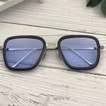 Square Sunglasses Silver Frame