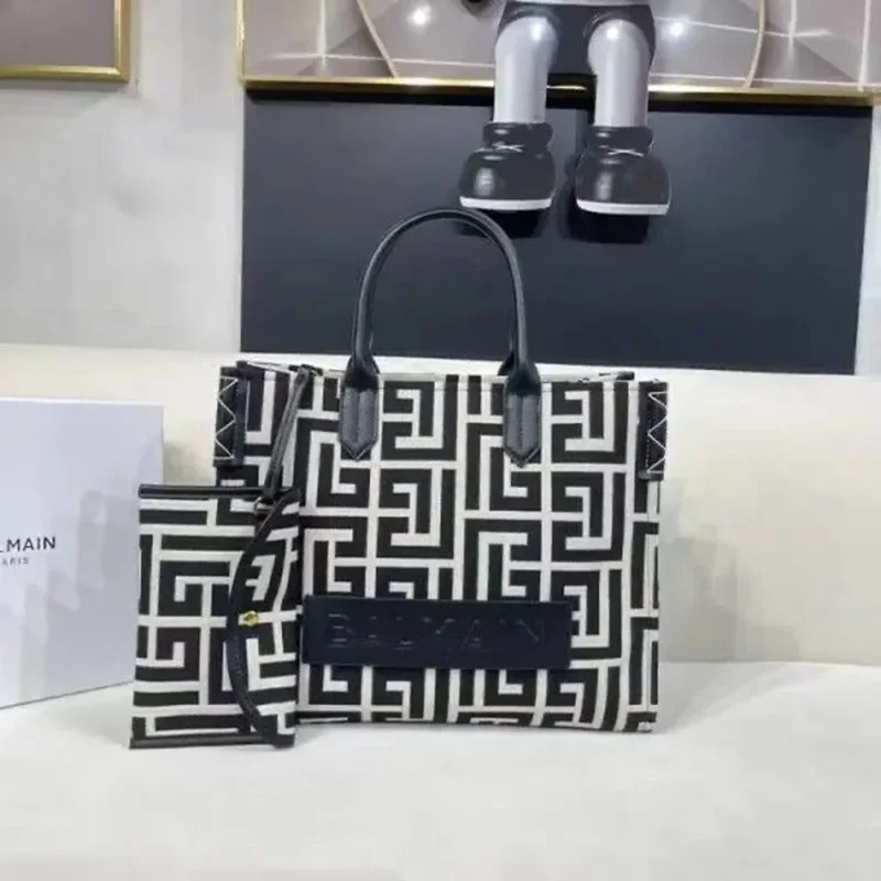Premium Balmain Monogram Tote Bag With Dust Bag For Women (TB41)