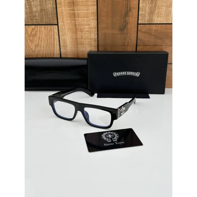 Stylish Chrome Heart Sunglasses Gold Plano (CSO1748)