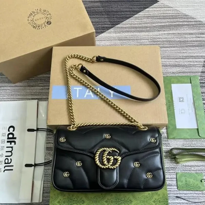 Premium Gucci GG Marmont Shoulder Bag With Og Box Dust Bag For Women (TB43)