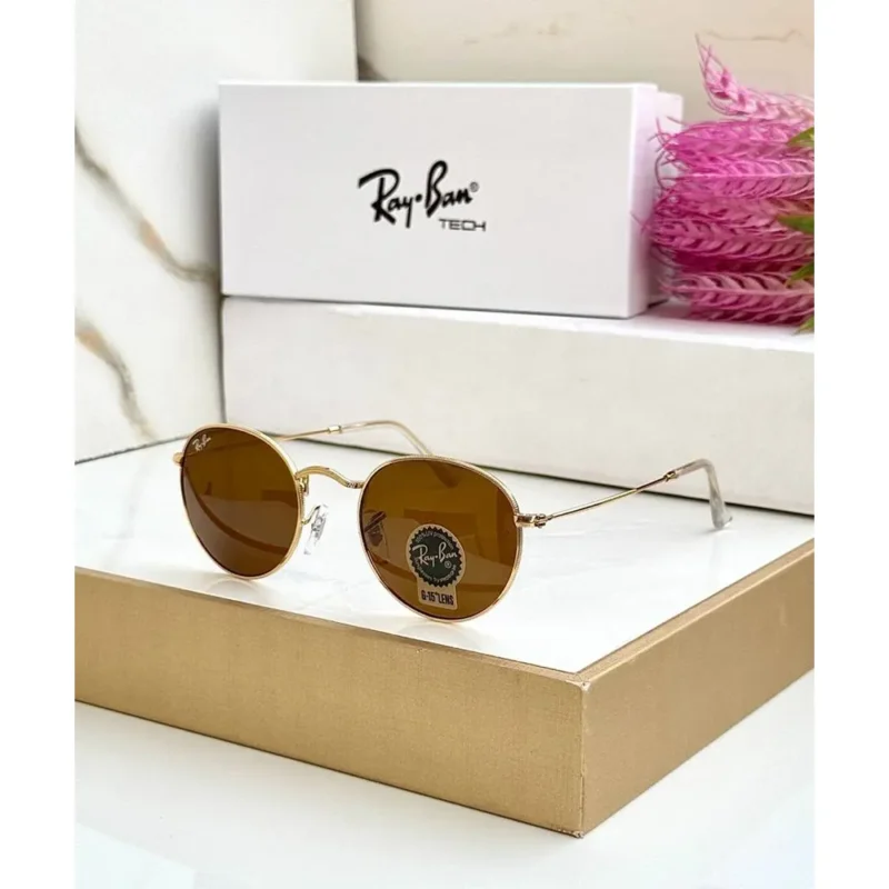 Stylish Rayban Sunglasses Golden Brown (CSO1749)