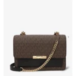 Premium Michael Kors Jade Sling Bag Logo Print With Chain Strap For Women (TB93)