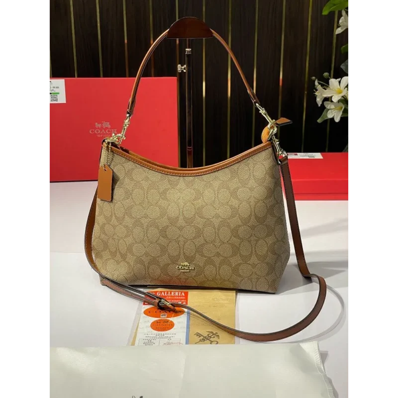 Coach Shoulder Hobo Bag with OG Red Box (caramel) For Women (BSF189)
