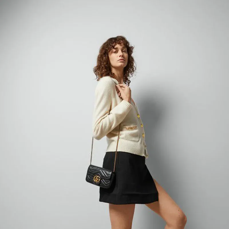 Gucci Gg Marmont Mini Matelasse Shoulder Bag For Women (LAB360)