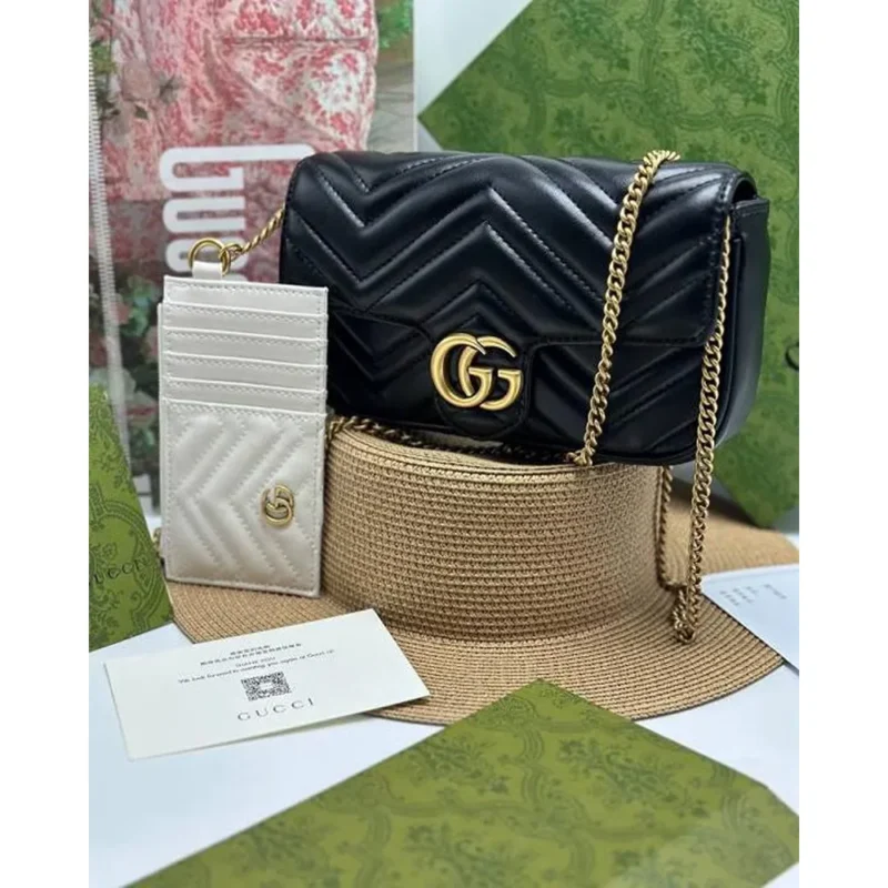Gucci Gg Marmont With Pouch Shoulder Bag For Women (LAB366)