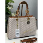 Michael Kors Cynthia Signature Bag with Dust Bag (5340 Beige Brown) For Women (BSF511)