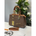 Michael Kors Cynthia Signature Bag With Dust Bag (5340 Coffee Brown) For Women (BSF512)