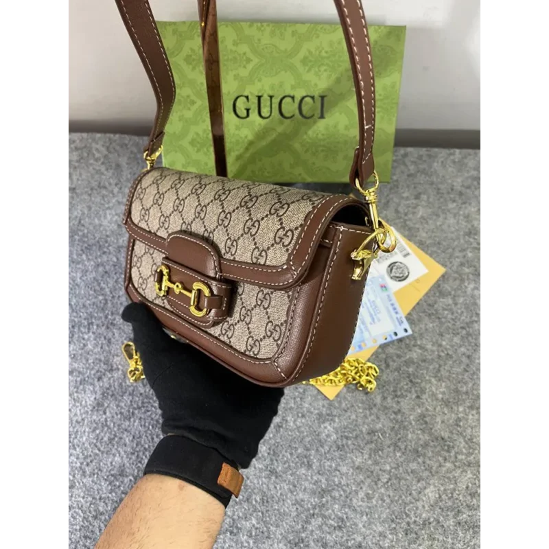 Gucci Horsebit GG Monogram Crossbody Sling with OG Box & Dust Bag For Women (BSF513)