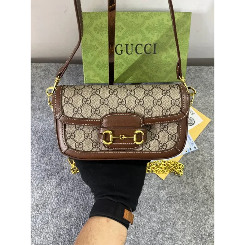 Gucci Horsebit GG Monogram Crossbody Sling with OG Box & Dust Bag For Women (BSF513)