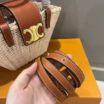 Miu Miu Celine Teen Triomphe Couffin Wicker Bag For Women (LAB570)