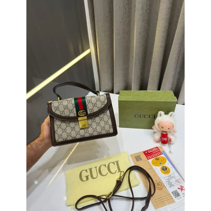 Premium Gucci Ophidia Hand Bag With Og Box Dust Cover For Women (LAB1522)