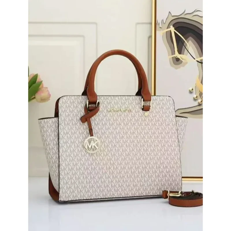 Premium Michael Kors Satchel Bag Beige With Dust Bag For Women (LAB1528)