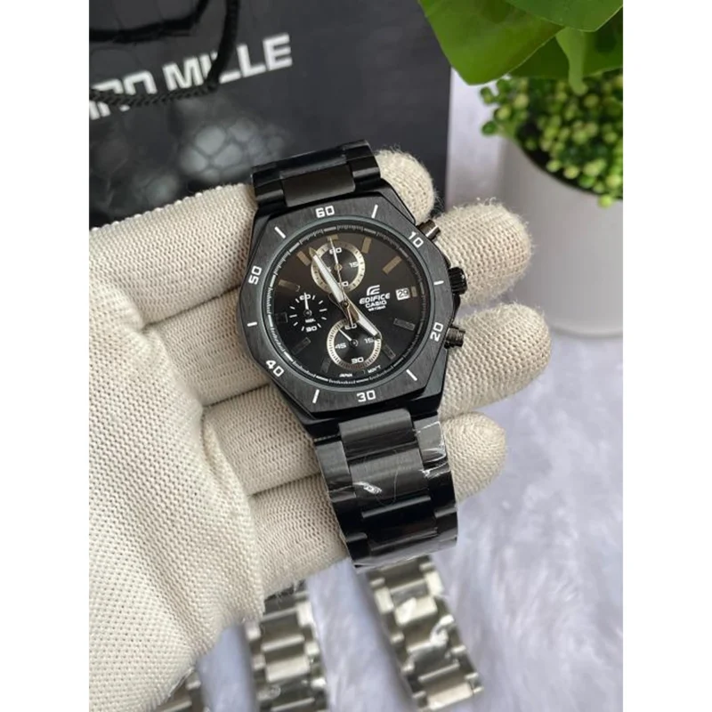 Elegant Casio Edifice 640d At443 Watch Full Black For Men (FGS113) - stayhit.in