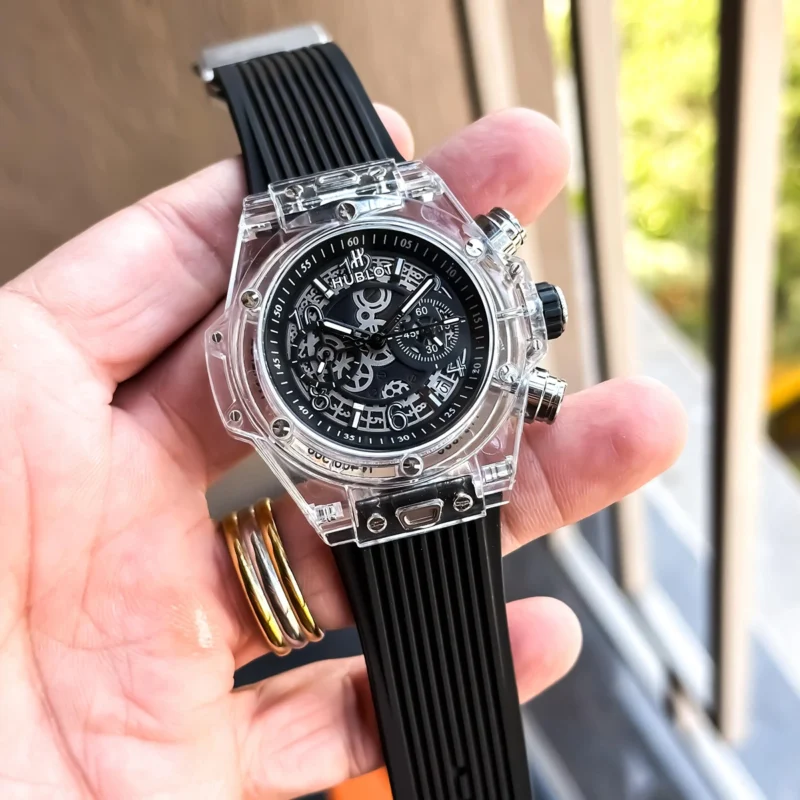 Elegant Hublot Chronograph Watch Black For Men (JH648) - stayhit.in