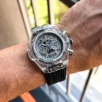 Elegant Hublot Chronograph Watch Black Grey For Men (JH643) - stayhit.in