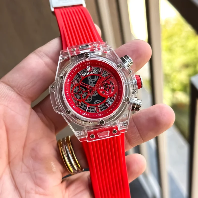 Elegant Hublot Chronograph Watch Red For Men (JH645) - stayhit.in