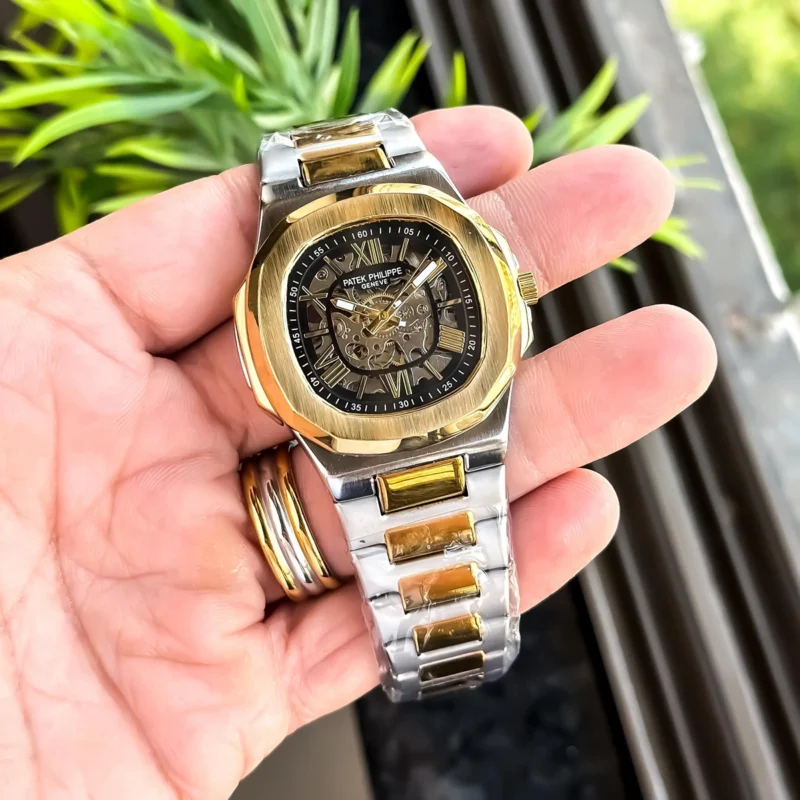 Elegant Patek Philippe Watch Gold TT Black For Men (JH541) - stayhit.in