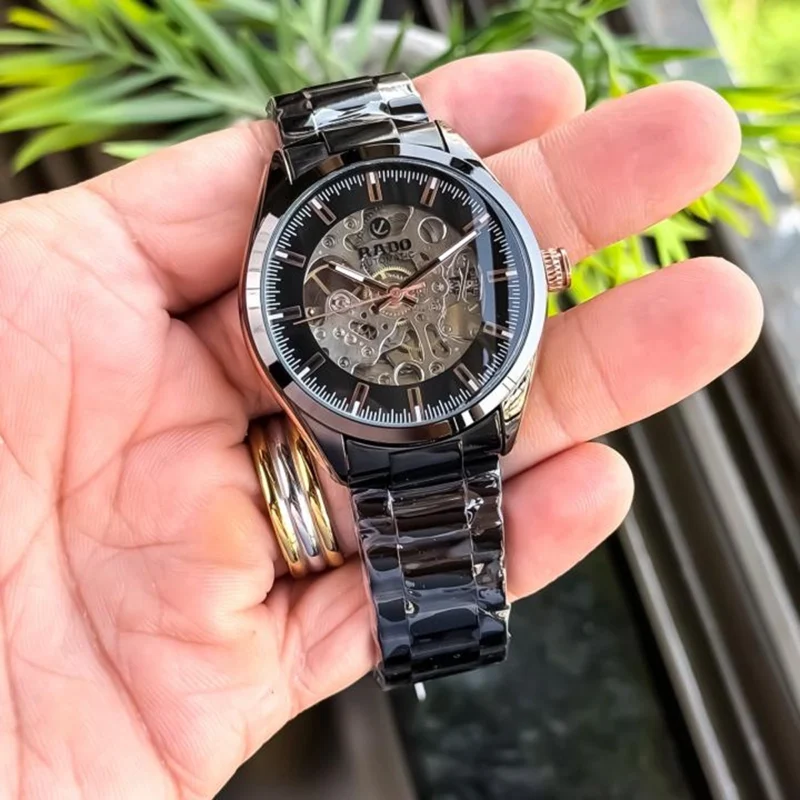 Elegant Rado Auto Watch Black For Men (FGS127) - stayhit.in
