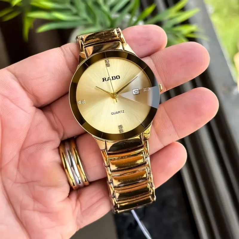 Elegant Rado Auto Watch Full Gold For Men (JH535) - stayhit.in