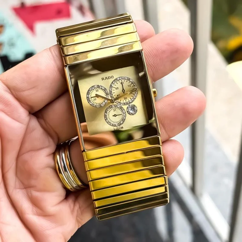 Elegant Rado Ceramic Watch Gold For Men (BOT3935) - stayhit.in