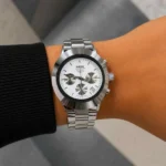 Elegant Rado Diastar Chronograph Watch Silver White For Men