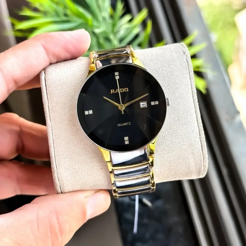 Elegant Rado Watch Gold TT Black For Men (JH531) - stayhit.in