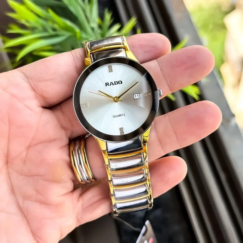 Elegant Rado Watch Silver Gold Silver For Men (JH532) - stayhit.in