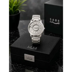 Elegant Sabr Watch Silver Stainless Steel For Men (FGS110) - stayhit.in