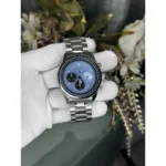 Elegant Seiko Chronograph Watch Silver Tiffany For Men (JH649) - stayhit.in