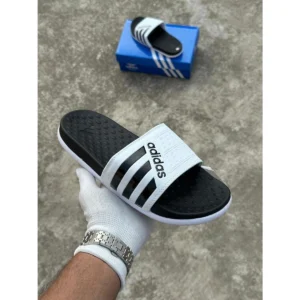 Imported Adidas Flip Flops Black White For Men (HS516) - stayhit.in