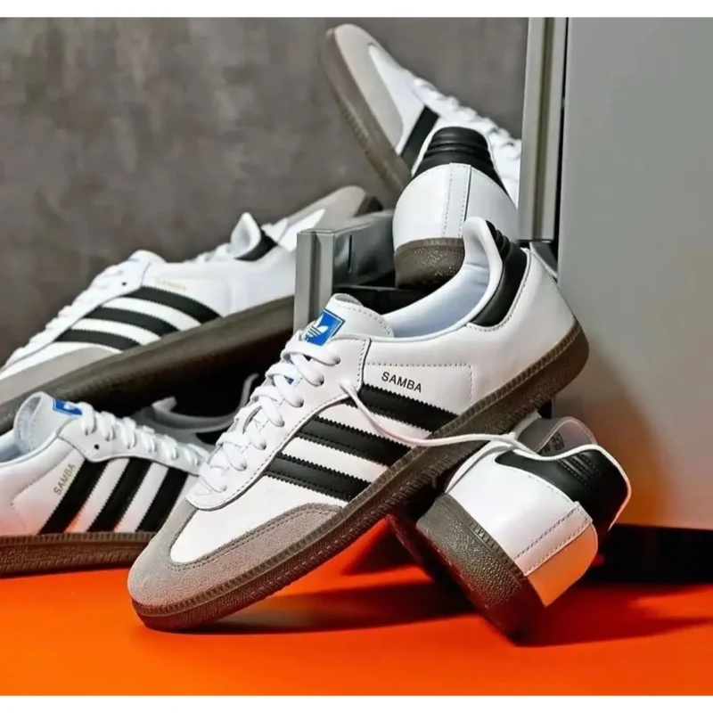 Imported Adidas Samba Shoes White Black For Men (JH782) - stayhit.in