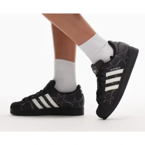 Imported Adidas Superstar 2 Star Sneakers Stitch Black For Men (BOT2687) - stayhit.in