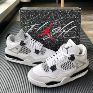 Imported Air Jordan Retro 4 Military Black Shoes For Men (JH800) - stayhit.in