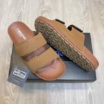 Imported Birkenstock Adjust Velcro Slides Straps Soft Cushion Tan For Men (HS402) - stayhit.in