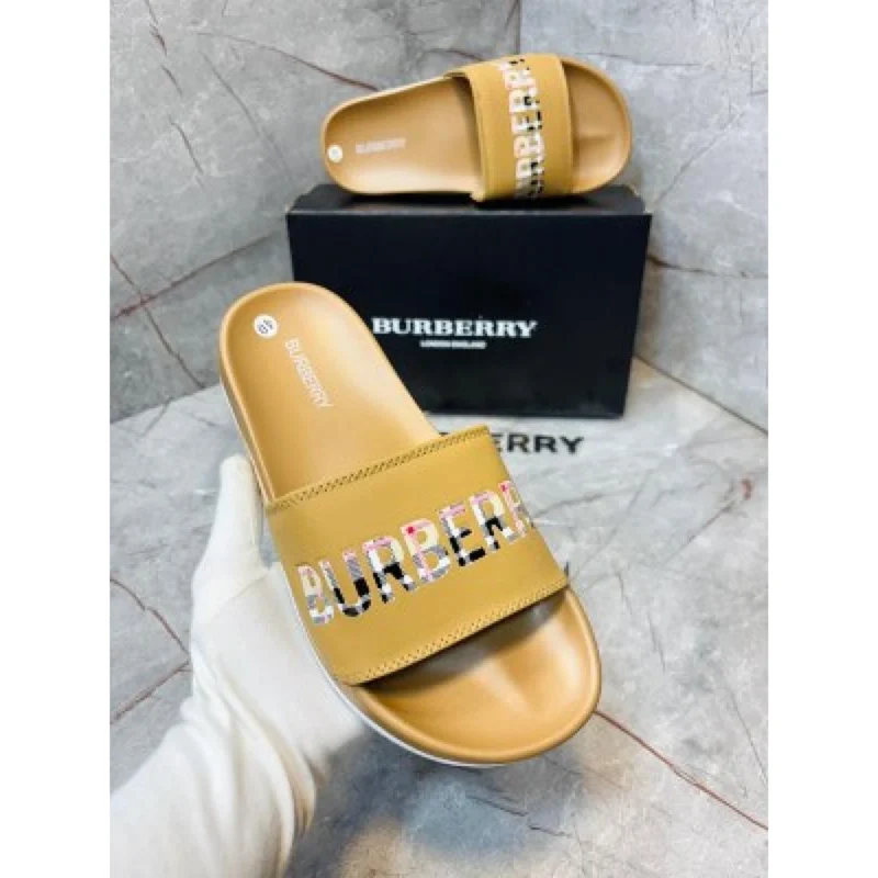 Imported Burberry London Slides Light Brown For Men (HS332) - stayhit.in