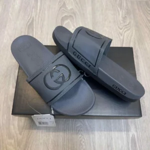 Imported Gucci Gg Soft Comfort Flip Flops Grey For Men (HS478) - stayhit.in