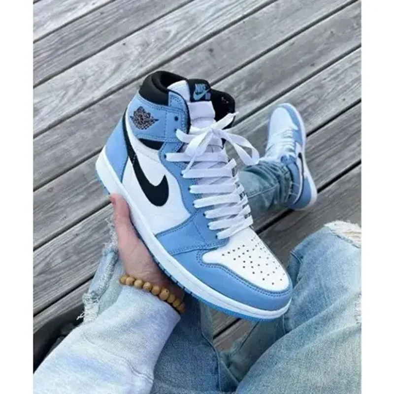 Imported Nike Air Jordan Retro 1 Shoes University Blue Leather For Men (JH783) - stayhit.in