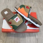 Imported Nike Air Max 1 Flip Flops Brown Green Orange For Men (HS410) - stayhit.in