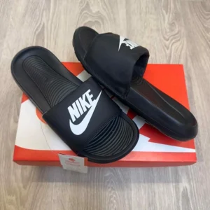 Imported Nike Victori Flip Flops Black White For Men (WS396) - stayhit.in